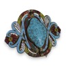Cloisonné bronze belt buckle