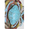 Cloisonné bronze belt buckle