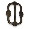 Bronze belt buckle with a shell design