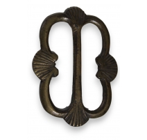 Boucle de ceinture en bronze décor coquillage