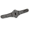 Metal belt buckle with diamond-effect design