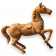 Cheval en bois sculpté brut