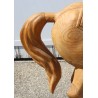 Cheval en bois sculpté brut