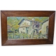 Huile sur toile "Paysage-Lac"