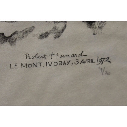 Gravure "Gelinotte" signée Robert HAINARD