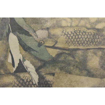 Gravure "Deux chevaines" signée Robert HAINARD