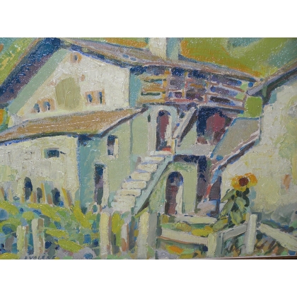 Paintings | Painting entitled ‘Evolène’ by PERNET Moinat SA  – Antiques and home décor