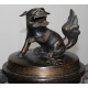 Brule parfun en bronze couvercle chien