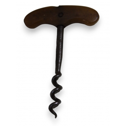 Wrought-iron and horn corkscrew