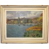 Tableau \"Lac d\'automne\" signé CHINET