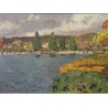Tableau \"Lac d\'automne\" signé CHINET