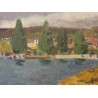 Tableau \"Lac d\'automne\" signé CHINET