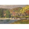 Tableau \"Lac d\'automne\" signé CHINET
