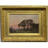 Tableau \"Crépuscule\" monogrammé AL