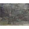 Tableau \"Crépuscule\" monogrammé AL