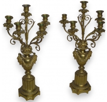 Pair of Louis XVI candelabra w