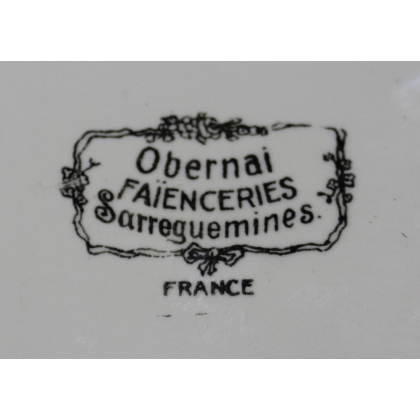 Plat à apéritif en faïence de Sarreguemines