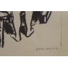Lithographie "Femme au miroir" signée DOMENJOZ