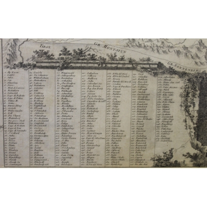 Framed map of Central Switzerland