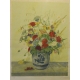 Lithographie "Bouquet de fleurs" signée