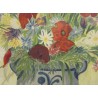 Lithographie "Bouquet de fleurs" signée