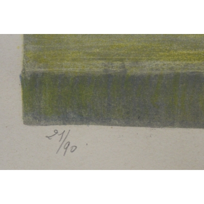 Lithographie "Bouquet de fleurs" signée