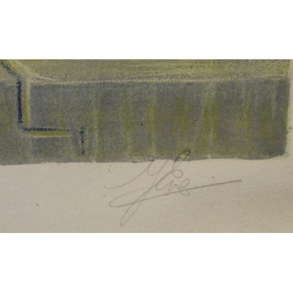 Lithographie "Bouquet de fleurs" signée