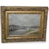Paintings | Painting entitled ‘Petit port’, signed. Moinat SA  – Antiques and home décor