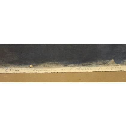 Lithographie "Naissance de l'Odyssée" signée HOLY