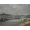 Paintings | Painting entitled ‘Petit port’, signed. Moinat SA  – Antiques and home décor