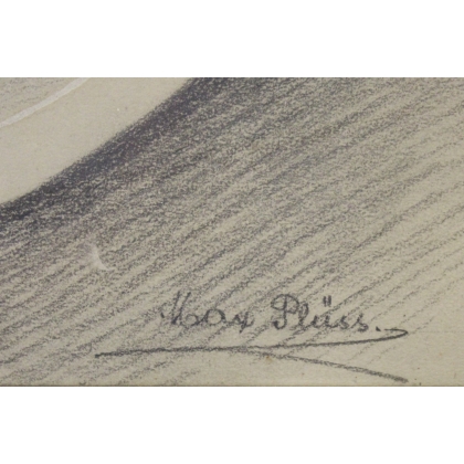 Dessin modèle en plâtre signé Max PLÜSS