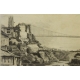 Gravure Pont de fils de fer de Fribourg