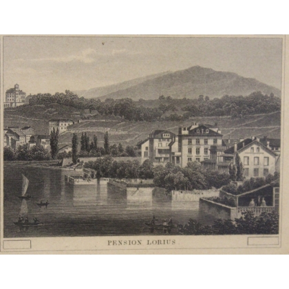 Gravure Au Bord du Léman par ROHBOCK