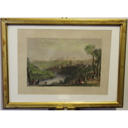 Gravure coloriée Bern par BARTLETT