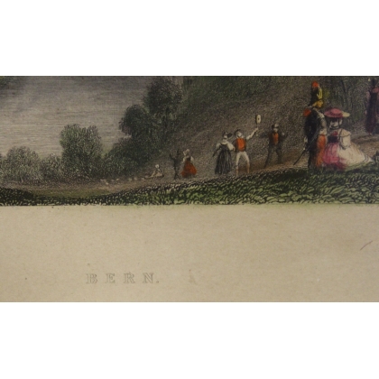 Gravure coloriée Bern par BARTLETT