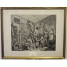 Engraving "The Rake’s Progress, Plate I" by HOGARTH