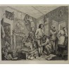 Engraving "The Rake’s Progress, Plate I" by HOGARTH