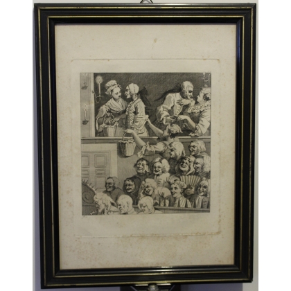 Engraving ‘Laughing Audience, Plate 4’ by HOGARTH