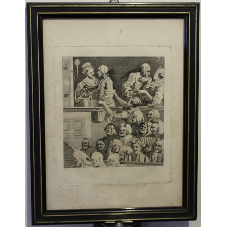 Gravure "Laughing audience, Plate 4" par HOGARTH