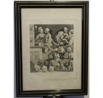 Gravure "Laughing audience, Plate 4" par HOGARTH