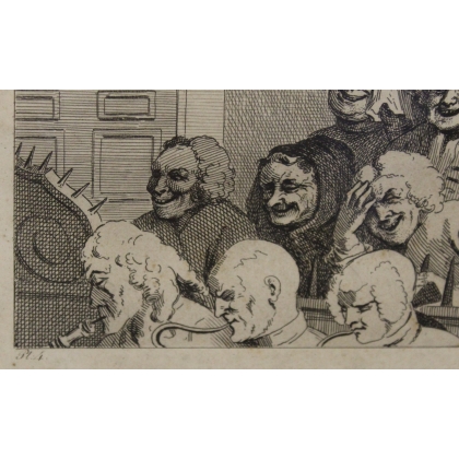 Gravure "Laughing audience, Plate 4" par HOGARTH