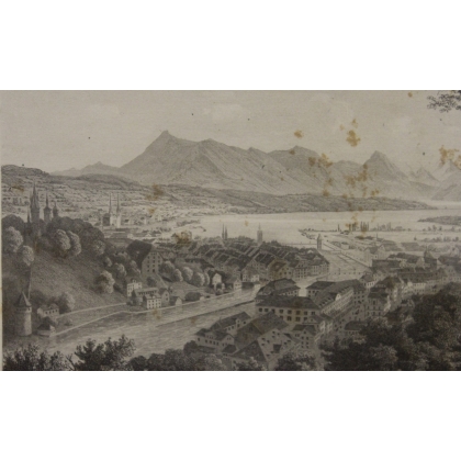 Gravure Luzern par C. HUBER