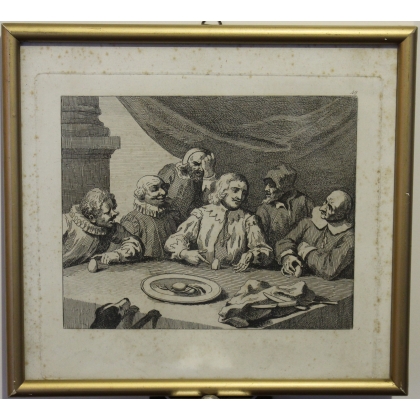 Engraving of ‘Columbus’s Egg’ by HOGARTH