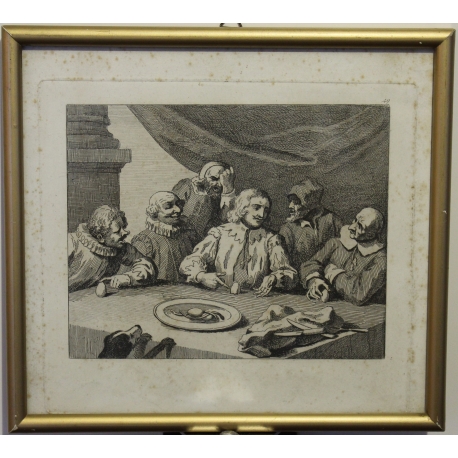 Engraving of ‘Columbus’s Egg’ by HOGARTH