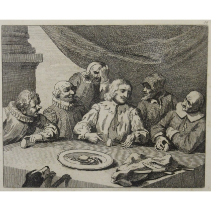Engraving of ‘Columbus’s Egg’ by HOGARTH
