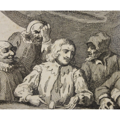 Engraving of ‘Columbus’s Egg’ by HOGARTH