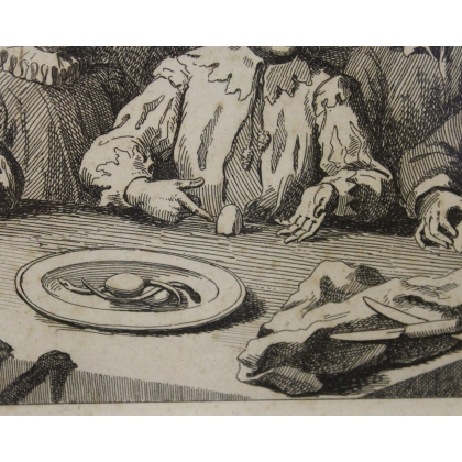 Engraving of ‘Columbus’s Egg’ by HOGARTH