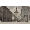 Gravure Berne tour de l'horloge