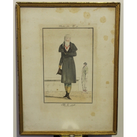 Fashion engraving: She follows him