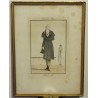 Fashion engraving: She follows him